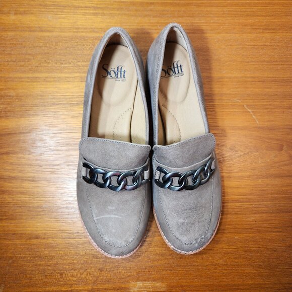 Sofft Leather Loafers Patent Pending Gray Women (8.5) - Picture 1 of 15
